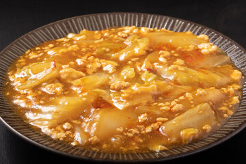 白菜の鶏マーボー