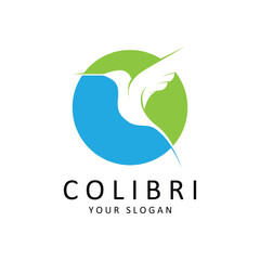 Beautiful Simple Bird Colibri Logo Design Vector. This logo is great for companies or businesses related to animals, and nature photographer