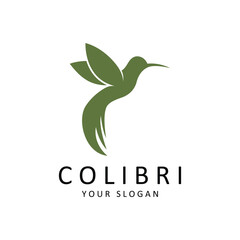 Beautiful Simple Bird Colibri Logo Design Vector. This logo is great for companies or businesses related to animals, and nature photographer