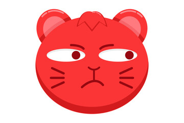 Cute Cat Expression Sticker Design