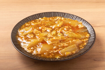 白菜の鶏マーボー