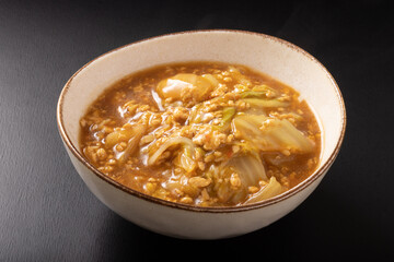 白菜の鶏マーボー丼