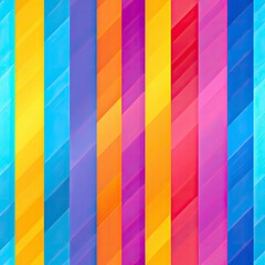Diagonal Stripes on a Multicolored Background - Seamless Pattern