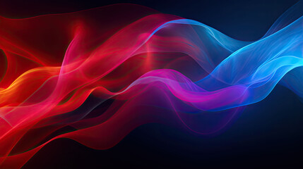 Fototapeta premium Smoke swirls in various shades of bright colors. Create amazing waves of color and light in mesmerizing abstract designs.
