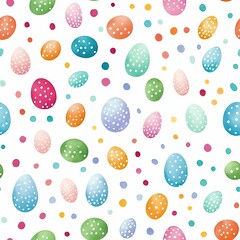 Assorted Colored Eggs on a White Background