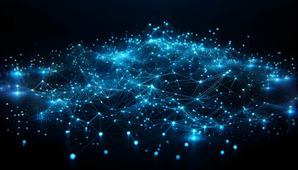 Interconnected data points, illustrating a virtual network structure.
Generative AI.