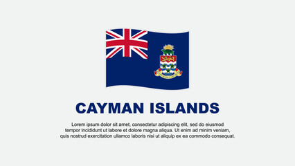 Obraz na płótnie Canvas Cayman Islands Flag Abstract Background Design Template. Cayman Islands Independence Day Banner Social Media Vector Illustration. Cayman Islands Background