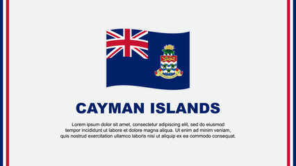 Obraz na płótnie Canvas Cayman Islands Flag Abstract Background Design Template. Cayman Islands Independence Day Banner Social Media Vector Illustration. Cayman Islands Cartoon