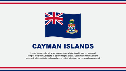 Cayman Islands Flag Abstract Background Design Template. Cayman Islands Independence Day Banner Social Media Vector Illustration. Cayman Islands Design