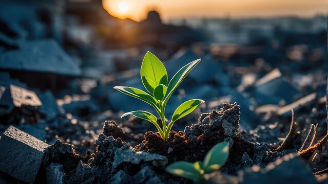 A green sprout that grew on the ruins after the cataclysm. The renaissance after Catholicism