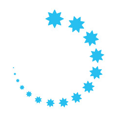 Free vector small to large stars in circle
