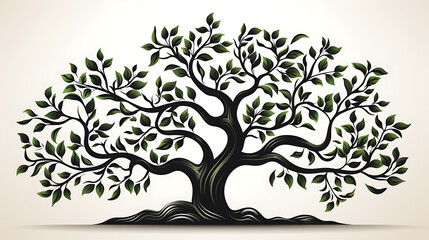 Black tree silhouette isolated, background, black tree clip art