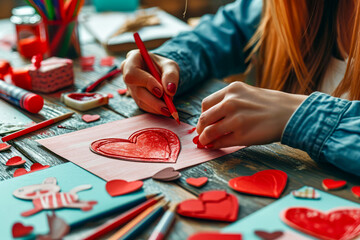 Art of Affection: Crafting a Valentine's Day Card with Love