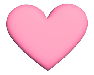 Pink realistic heart shape
