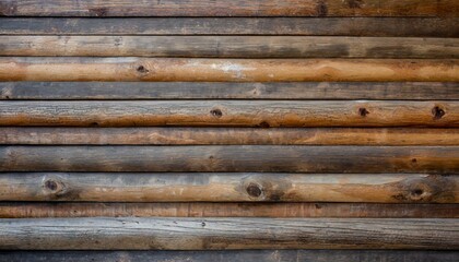 Obraz premium old wood texture.a wooden wall made from logs, emphasizing the richness of the wood colors and the unique patterns created by the arrangement of the logs, resulting in a high-resolution and visually s
