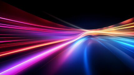 Fototapeta na wymiar Neon speed abstract background, digital abstract background