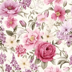 Vintage Flowers Seamless Patterns