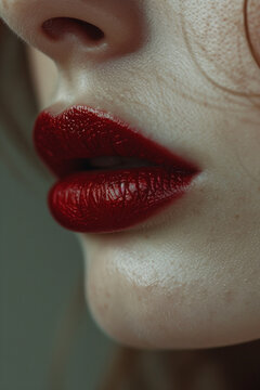 A bold composition where lipstick marks symbolize the fierce energy of women,