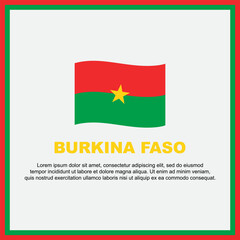 Burkina Faso Flag Background Design Template. Burkina Faso Independence Day Banner Social Media Post. Burkina Faso Banner