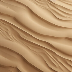 Abstract background of wavy folds of paper in beige color