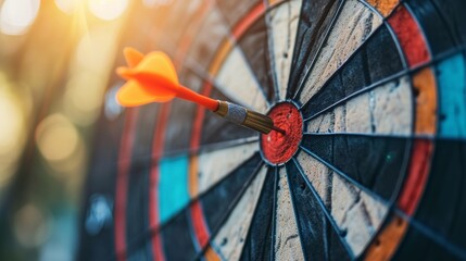 set goals for work. dart aiming at the target center business. goal, aiming marketing target metaphor, Succeed dart board, defines objectives, success investment ideas, winner, Generate by AI