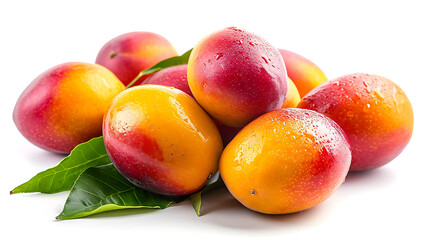 Mango fruit isolated on white background .