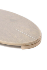 Wooden balance board on white background