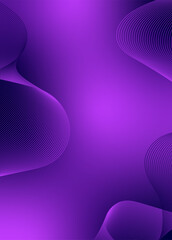 Abstract background vector violet, dark with dynamic waves for wedding design. Futuristic technology backdrop with network wavy lines. Premium template with stripes, gradient mesh for banner, poster