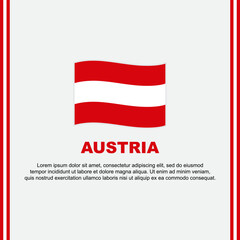 Austria Flag Background Design Template. Austria Independence Day Banner Social Media Post. Austria Cartoon