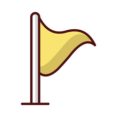 Flag icon isolate white background vector stock illustration