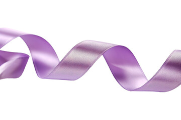 Lavender Luster Ribbon Isolated on Transparent Background