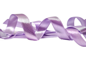 Lavender Luster Ribbon Isolated on Transparent Background