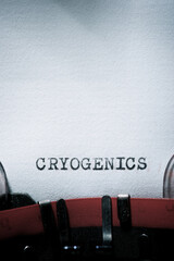 Cryogenics concept view