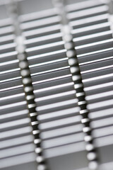 Close-up of a heat sink used to lower temperature