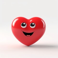 Smiley in love. Heart with eyes and smile, Valentine's Day. AI created.
