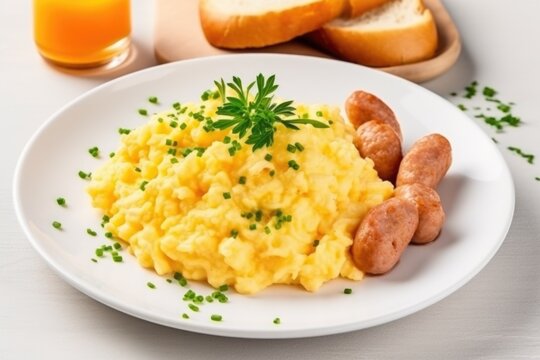 mashed potatoes with sausages
