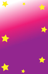 yellow stars on a purple pink background soft gradient