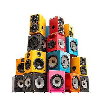 stack   audio music speaker isolated