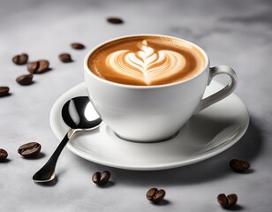 Artisan Coffee Love: Perfectly Brewed Cups with Heart Latte Art
