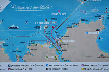 Saint Malo; France - july 30 2023 : Sillon beach - obrazy, fototapety, plakaty