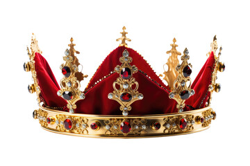 King Crown Isolated On Transparent Background