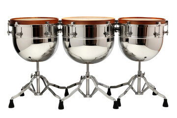 Fototapeta na wymiar Timpani Drums Isolated On Transparent Background