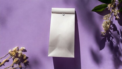 Paper Bag Mockup - Takeaway or Food Paper Container Template for Branding or Product Design - Soft Light casted on Object - Shadow casted Mockup - Sunshade
