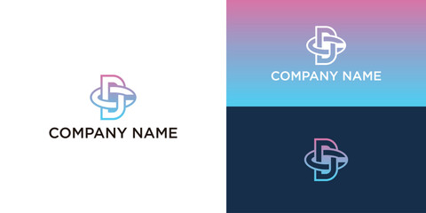 initial dc or cd logo icon design template elements