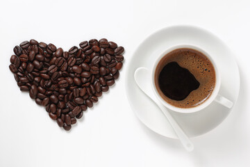 Coffee cup and heart