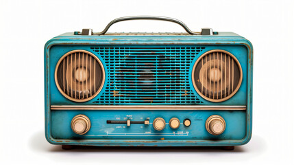 Retro radio blue