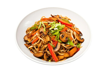 Stir Fried Chow Mein Flavorful Dish Isolated On Transparent Background