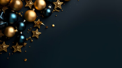 Luxurious shiny Christmas ball decoration, Christmas and New Year ornaments background