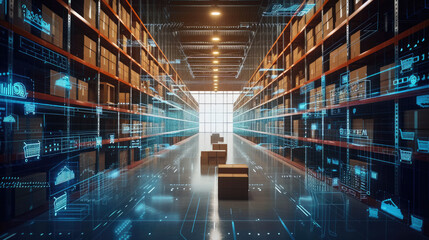 Futuristic Technology Retail Warehouse: Digitalization and Visualization of Industry 4.0 Process that Analyzes Goods