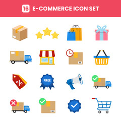 E-commerce Icon Set, E-commerce Element Collection